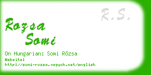 rozsa somi business card