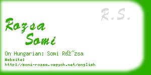 rozsa somi business card